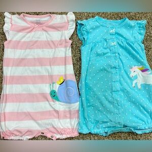 3/$18 EUC 24 Month Carter’s Girl Rompers